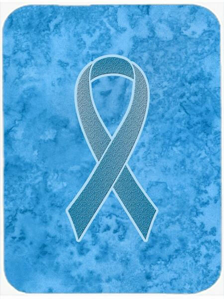Blue Ribbon for Prostate Cancer Awareness Cutting Board Tempered Glass Kitchen Cutting Surface, Heat Resistant Chopping, Non-Slip Feet, Food Prep & Serving