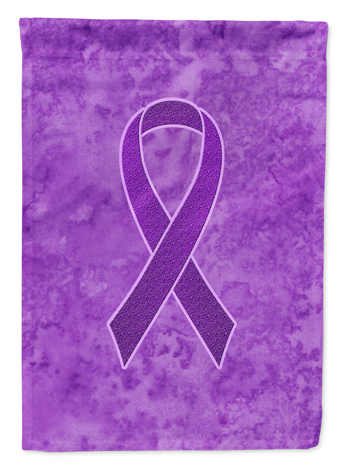 Purple Ribbon for Pancreatic and Leiomyosarcoma Cancer Awareness House Flag 28x40 Porch Sleeve Pole Decorative Outside Yard Banner Artwork Wall Hanging, Polyester