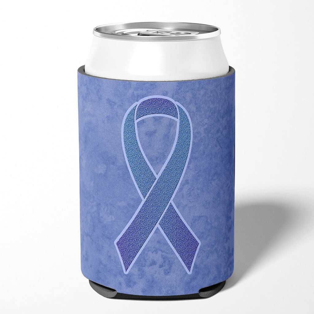 Periwinkle Blue Ribbon for Esophageal and Stomach Cancer Awareness Can or Bottle Hugger Cooler Sleeve for Standard 12 oz Cans, Insulated Foam Beer & Soda Can Hugger Reusable