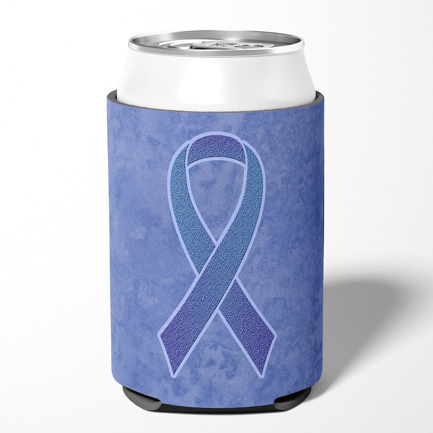Periwinkle Blue Ribbon for Esophageal and Stomach Cancer Awareness Can or Bottle Hugger Cooler Sleeve for Standard 12 oz Cans, Insulated Foam Beer & Soda Can Hugger Reusable