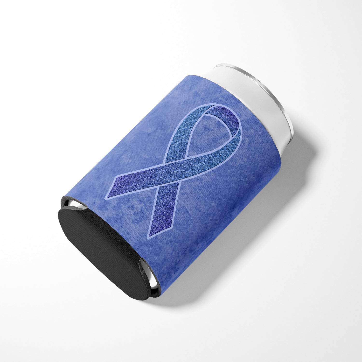 Periwinkle Blue Ribbon for Esophageal and Stomach Cancer Awareness Can or Bottle Hugger Cooler Sleeve for Standard 12 oz Cans, Insulated Foam Beer & Soda Can Hugger Reusable