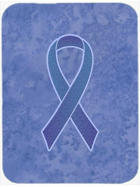 Periwinkle Blue Ribbon for Esophageal and Stomach Cancer Awareness Cutting Board Tempered Glass Kitchen Cutting Surface, Heat Resistant Chopping, Non-Slip Feet, Food Prep & Serving