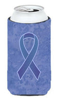 Periwinkle Blue Ribbon for Esophageal and Stomach Cancer Awareness Tall Boy Hugger Can Cooler Sleeve Machine Washable Drink Collapsible Insulator Beverage Insulated Holder
