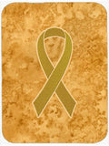 Gold Ribbon for Childhood Cancers Awareness Cutting Board Tempered Glass Kitchen Cutting Surface, Heat Resistant Chopping, Non-Slip Feet, Food Prep & Serving