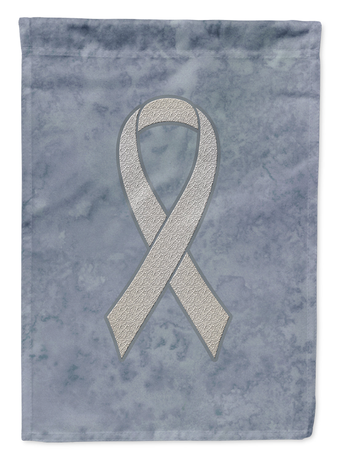 Clear Ribbon for Lung Cancer Awareness House Flag 28x40 Porch Sleeve Pole Decorative Outside Yard Banner Artwork Wall Hanging, Polyester