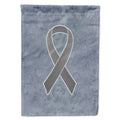 Grey Ribbon for Brain Cancer Awareness House Flag 28x40 Porch Sleeve Pole Decorative Outside Yard Banner Artwork Wall Hanging, Polyester