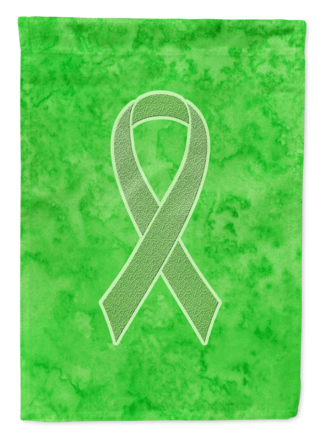 Lime Green Ribbon for Lymphoma Cancer Awareness House Flag 28x40 Porch Sleeve Pole Decorative Outside Yard Banner Artwork Wall Hanging, Polyester