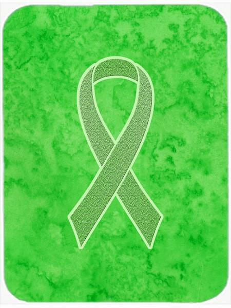 Lime Green Ribbon for Lymphoma Cancer Awareness Cutting Board Tempered Glass Kitchen Cutting Surface, Heat Resistant Chopping, Non-Slip Feet, Food Prep & Serving