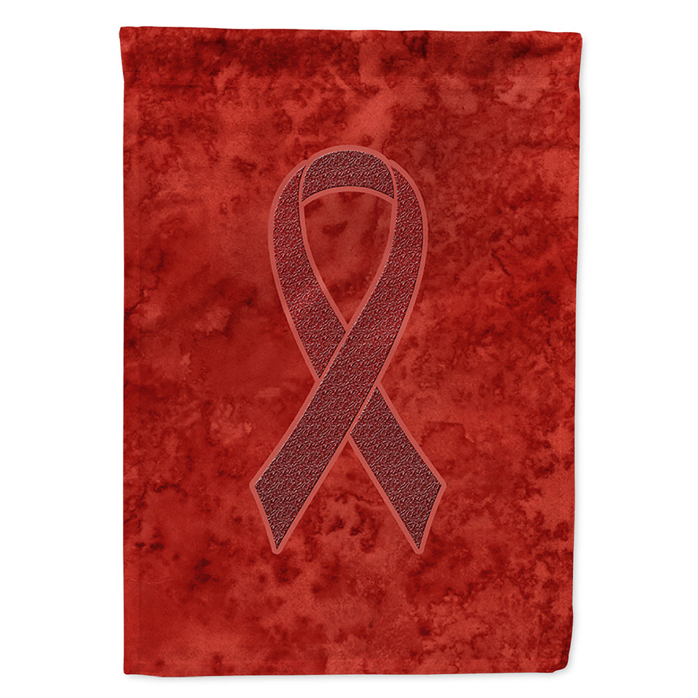 Burgundy Ribbon for Multiple Myeloma Cancer Awareness House Flag 28x40 Porch Sleeve Pole Decorative Outside Yard Banner Artwork Wall Hanging, Polyester