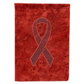 Burgundy Ribbon for Multiple Myeloma Cancer Awareness House Flag 28x40 Porch Sleeve Pole Decorative Outside Yard Banner Artwork Wall Hanging, Polyester