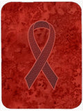Burgundy Ribbon for Multiple Myeloma Cancer Awareness Cutting Board Tempered Glass Kitchen Cutting Surface, Heat Resistant Chopping, Non-Slip Feet, Food Prep & Serving