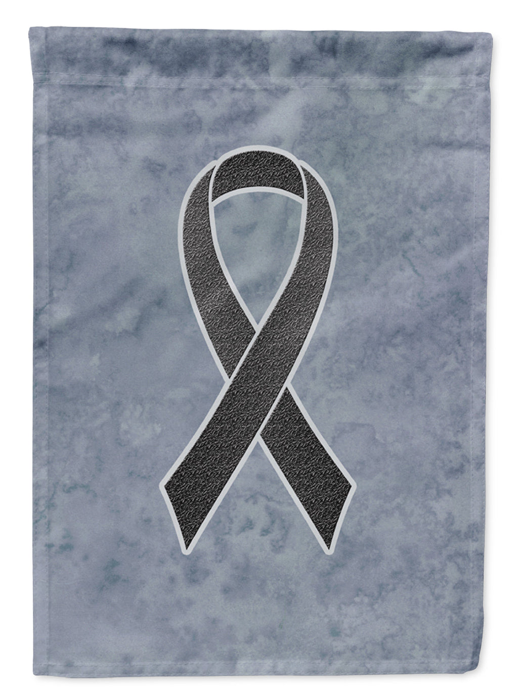 Black Ribbon for Melanoma Cancer Awareness House Flag 28x40 Porch Sleeve Pole Decorative Outside Yard Banner Artwork Wall Hanging, Polyester
