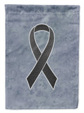 Black Ribbon for Melanoma Cancer Awareness House Flag 28x40 Porch Sleeve Pole Decorative Outside Yard Banner Artwork Wall Hanging, Polyester