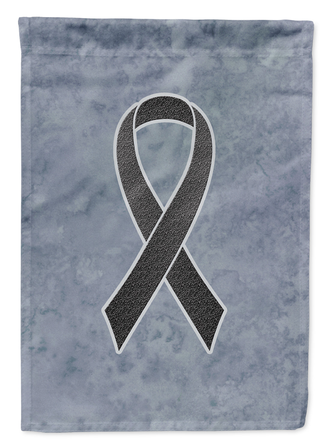 Black Ribbon for Melanoma Cancer Awareness House Flag 28x40 Porch Sleeve Pole Decorative Outside Yard Banner Artwork Wall Hanging, Polyester