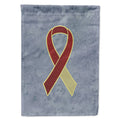 Burgundy and Ivory Ribbon for Head and Neck Cancer Awareness House Flag 28x40 Porch Sleeve Pole Decorative Outside Yard Banner Artwork Wall Hanging, Polyester