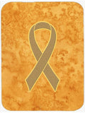 Peach Ribbon for Uterine Cancer Awareness Cutting Board Tempered Glass Kitchen Cutting Surface, Heat Resistant Chopping, Non-Slip Feet, Food Prep & Serving