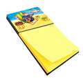Pig Sunbathing on the Beach Watercolor Sticky Note Holder Refillable Dispenser Desk Accessory 3x3 Pad Gift