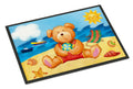Teddy Bear on the Beach Doormat Indoor Outdoor 24H X 36W Front Door Mat Rugs for Entryway, Non Slip Washable Low Pile,