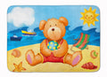 Teddy Bear on the Beach Memory Foam Kitchen Mat Machine Washable Anti-Fatigue Cushion Comfort Bath or Kitchen Rug