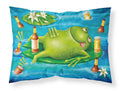 Frog Drinking Beer Standard Pillowcase Lightweight Super Soft Easy Care Decorative Artwork Pillowcase, Standard