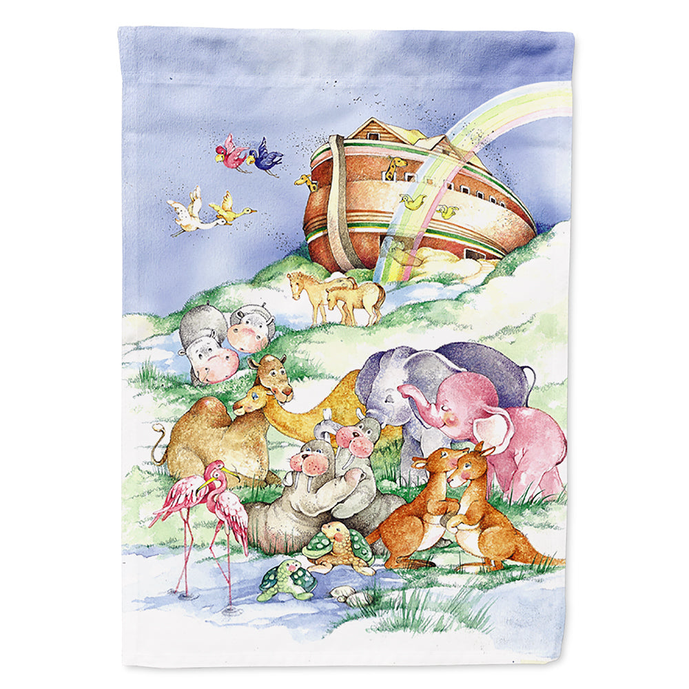 Noah's Ark  House Flag 28x40 Porch Sleeve Pole Decorative Outside Yard Banner Artwork Wall Hanging, Polyester