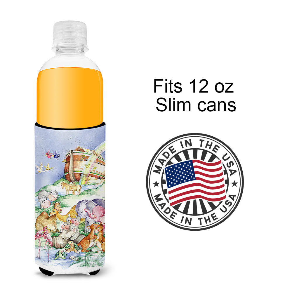 Noah's Ark  Slim Can Hugger , Insulated Foam Hugger for 12 oz Slim Cans, Beer Bottles & Water Bottles, Printed in USA