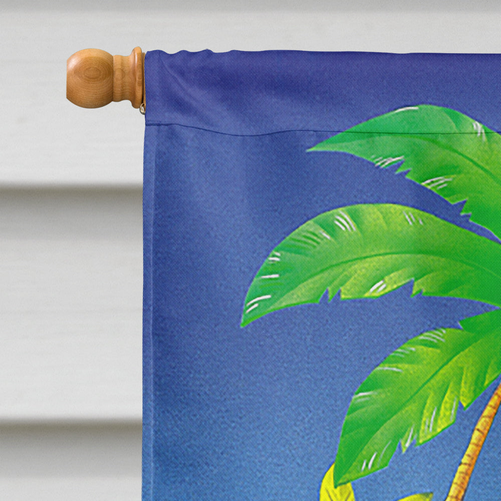 Teddy Bears Picnic on the Beach House Flag 28x40 Porch Sleeve Pole Decorative Outside Yard Banner Artwork Wall Hanging, Polyester