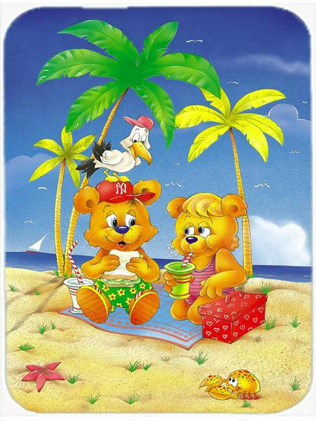 Teddy Bears Picnic on the Beach Mouse Pad, Heat Resistant Trivet Hot Pad , Non Slip Rubber Desk Mat, Kitchen Counter Protector, Home Office Decor Gift