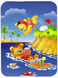 Teddy Bears Swimming and Diving Mouse Pad, Heat Resistant Trivet Hot Pad , Non Slip Rubber Desk Mat, Kitchen Counter Protector, Home Office Decor Gift