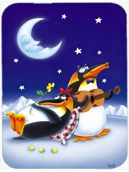 Music under the Moon Penguins Mouse Pad, Heat Resistant Trivet Hot Pad , Non Slip Rubber Desk Mat, Kitchen Counter Protector, Home Office Decor Gift