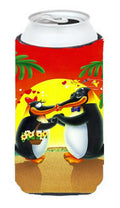 In Love Valentine's Day Penguins Tall Boy Hugger Can Cooler Sleeve Machine Washable Drink Collapsible Insulator Beverage Insulated Holder