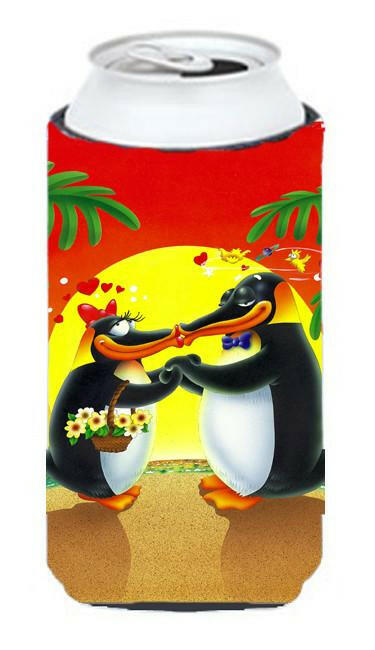In Love Valentine's Day Penguins Tall Boy Hugger Can Cooler Sleeve Machine Washable Drink Collapsible Insulator Beverage Insulated Holder