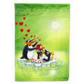 My Love Song Penguins House Flag 28x40 Porch Sleeve Pole Decorative Outside Yard Banner Artwork Wall Hanging, Polyester