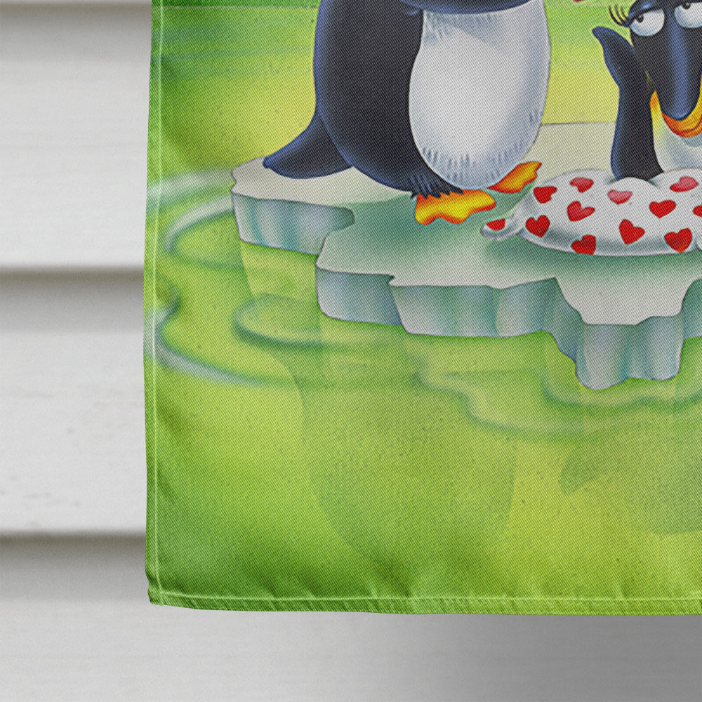 My Love Song Penguins House Flag 28x40 Porch Sleeve Pole Decorative Outside Yard Banner Artwork Wall Hanging, Polyester