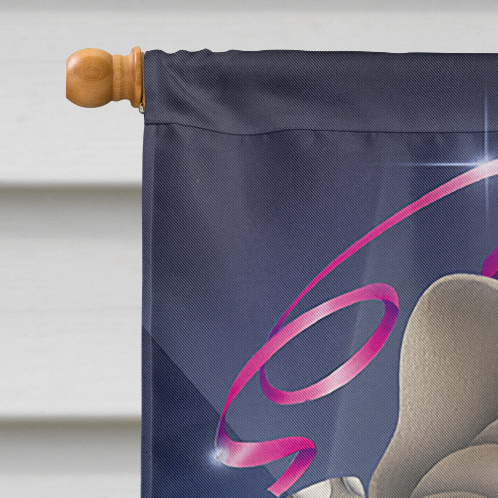 Elephant Ballerina House Flag 28x40 Porch Sleeve Pole Decorative Outside Yard Banner Artwork Wall Hanging, Polyester