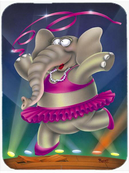 Elephant Ballerina Cutting Board Tempered Glass Kitchen Cutting Surface, Heat Resistant Chopping, Non-Slip Feet, Food Prep & Serving