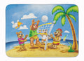 Bears Playing Volleyball Memory Foam Kitchen Mat Machine Washable Anti-Fatigue Cushion Comfort Bath or Kitchen Rug