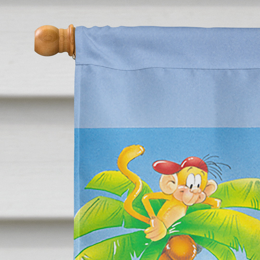 Bears playing Volleyball House Flag 28x40 Porch Sleeve Pole Decorative Outside Yard Banner Artwork Wall Hanging, Polyester