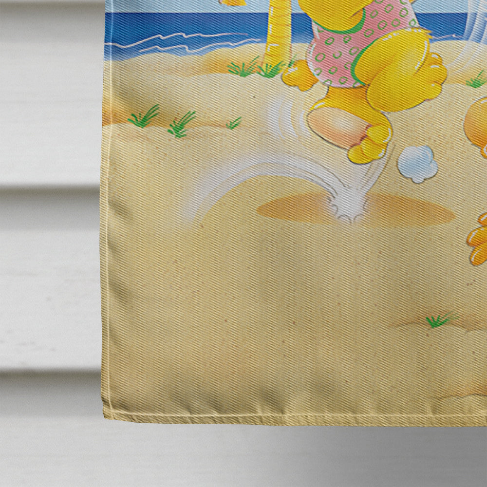 Bears playing Volleyball House Flag 28x40 Porch Sleeve Pole Decorative Outside Yard Banner Artwork Wall Hanging, Polyester