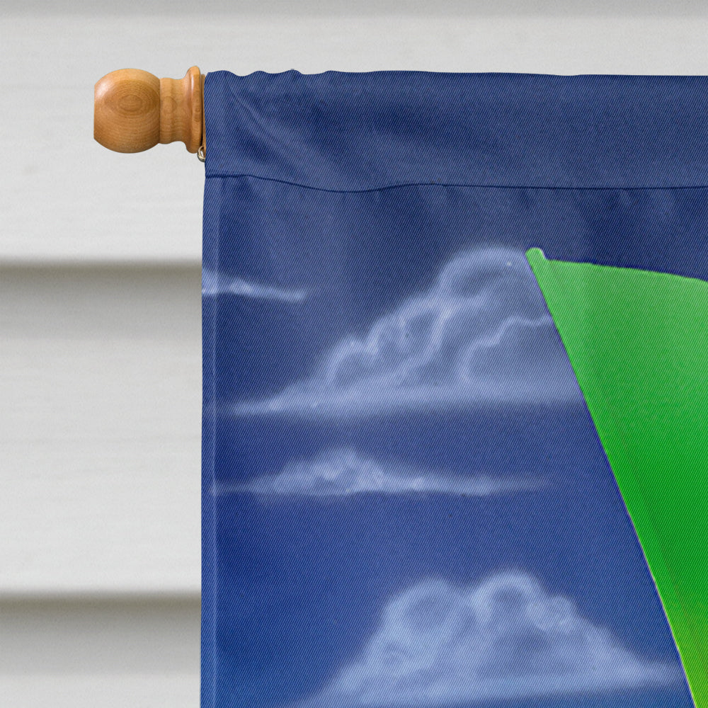 Teddy Bear Sailing House Flag 28x40 Porch Sleeve Pole Decorative Outside Yard Banner Artwork Wall Hanging, Polyester