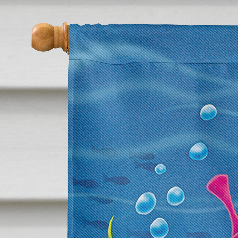 Seahorse Ride House Flag 28x40 Porch Sleeve Pole Decorative Outside Yard Banner Artwork Wall Hanging, Polyester
