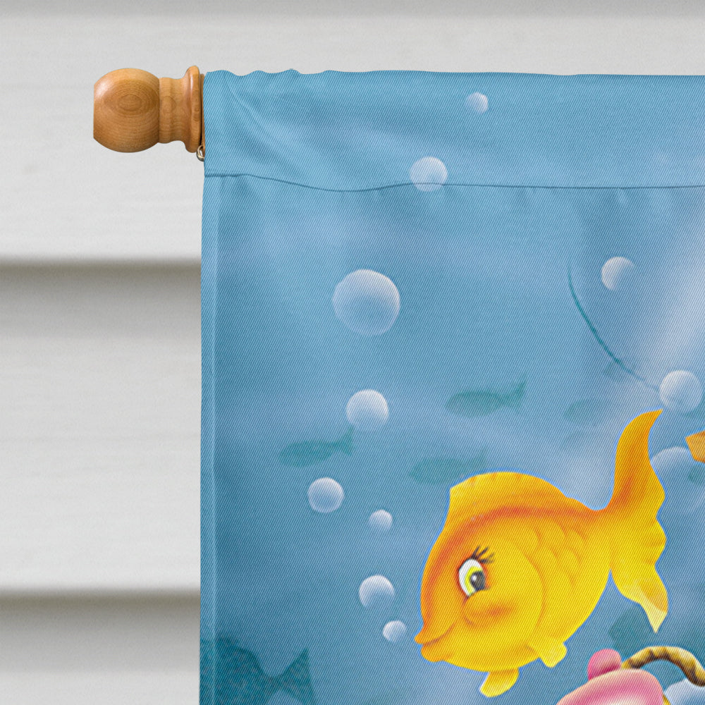 Captain Octopus House Flag 28x40 Porch Sleeve Pole Decorative Outside Yard Banner Artwork Wall Hanging, Polyester