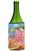 Captain Octopus Wine Bottle Hugger Gift Sleeve for Standard 750 ml Bottles, Insulated Reusable Also Fits Mini Shot & Pint Bottles