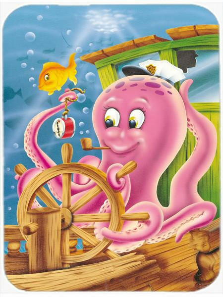 Captain Octopus Mouse Pad, Heat Resistant Trivet Hot Pad , Non Slip Rubber Desk Mat, Kitchen Counter Protector, Home Office Decor Gift