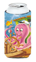Captain Octopus Tall Boy Hugger Can Cooler Sleeve Machine Washable Drink Collapsible Insulator Beverage Insulated Holder