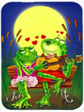 Frog Love Songs Cutting Board Tempered Glass Kitchen Cutting Surface, Heat Resistant Chopping, Non-Slip Feet, Food Prep & Serving