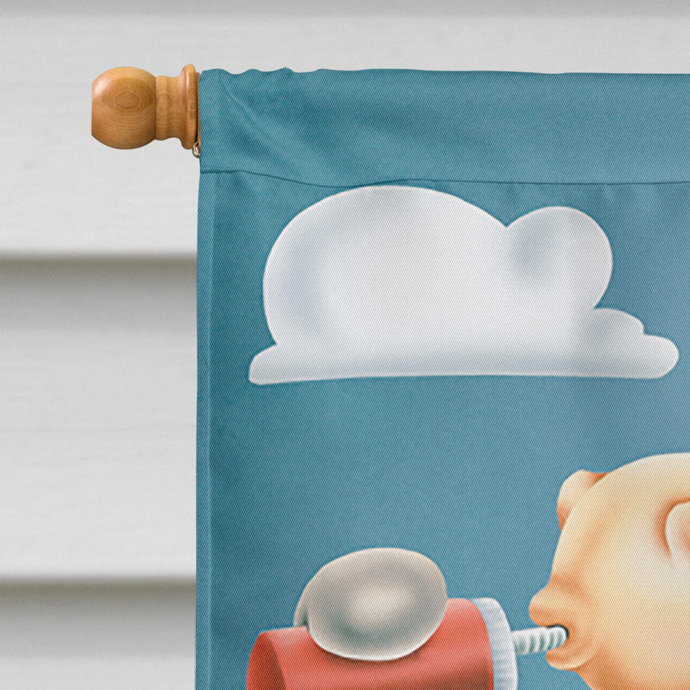 Cow on a Bike Ride House Flag 28x40 Porch Sleeve Pole Decorative Outside Yard Banner Artwork Wall Hanging, Polyester
