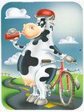 Cow on a Bike Ride Mouse Pad, Heat Resistant Trivet Hot Pad , Non Slip Rubber Desk Mat, Kitchen Counter Protector, Home Office Decor Gift