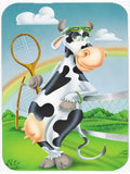 Cow playing Tennis Mouse Pad, Heat Resistant Trivet Hot Pad , Non Slip Rubber Desk Mat, Kitchen Counter Protector, Home Office Decor Gift
