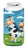 Cow playing Golf Tall Boy Hugger Can Cooler Sleeve Machine Washable Drink Collapsible Insulator Beverage Insulated Holder